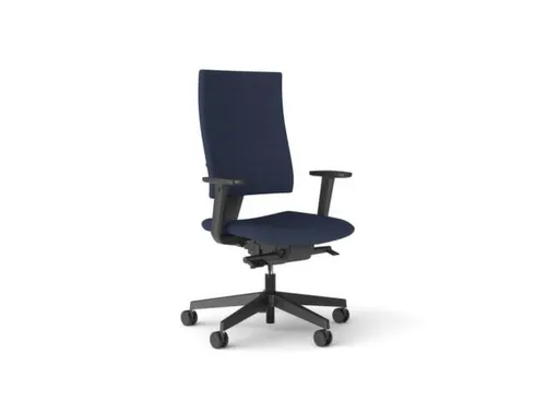 Bureaustoel Donkerblauw Frame Zwart Synchroonmechanisme Met Armleuning