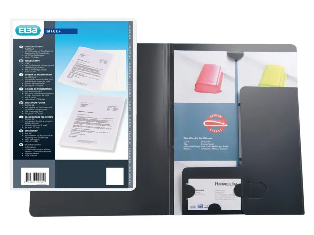 Offertemap Oxford A4 met insteektas 2 kleppen 0.5mm PP wit