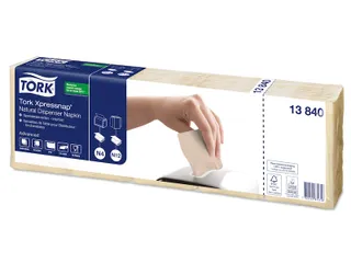 Servetten Tork 13840 Xpressnap 2-laags 33x21cm naturel 1125st. - 3