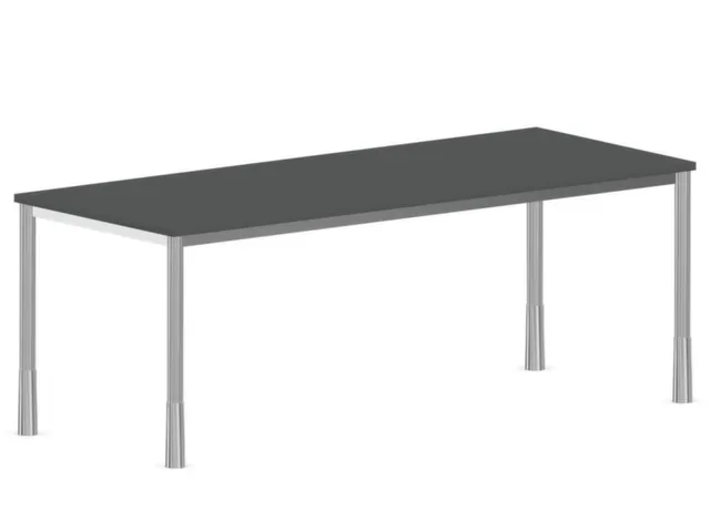 In hoogte verstelbaar bureau,HxBxD 720-840x2000x800mm,MS-donkergrijs