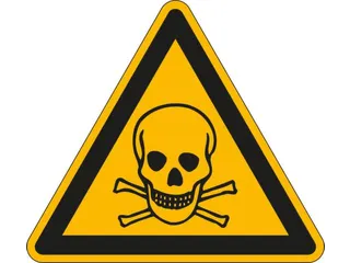 Waarschuwingsbord,Waarschuwing: Giftige Stoffen,Wandbord,Aluminium - 1