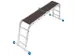 échelle pliante polyvalente,4x3 échelons,lisse L 3,55m,alu