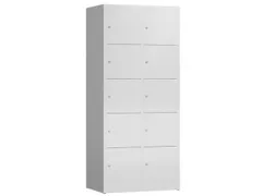 lockerkast,HxBxD 1800x800x500mm,2x5vakken,cil.-slot,romp RAL7035