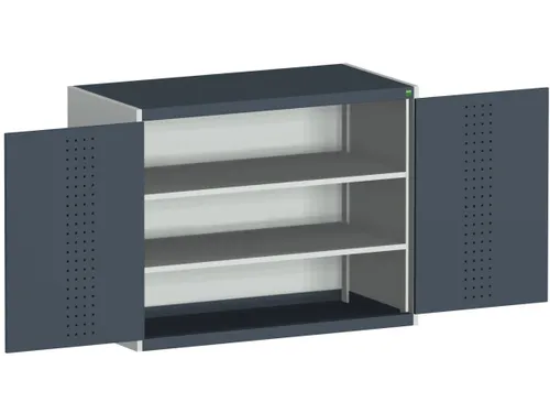 kast met geperforeerde platen,HxBxD 1000x1300x525mm,2xStalen bodem