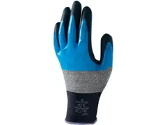 Showa 376R vloeistofbestendige handschoenen, blauw/zwart, maat 8, per