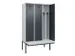 locker met bank,voor scheiding van kleding,HxBxD 2120x1200x815mm,3vak