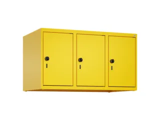 opzetkast,v. locker,3vak.,vak B 300mm,HxBxD 500x900x500mm,draaigrendel - 2