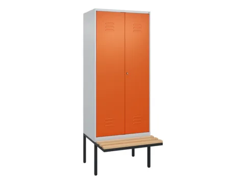 armoire vestiaire noir et blanc HxlxP 2120x800x815mm 2compart.