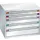 ladekast 800x1005x695mm 5laden cilinderslot RAL7035 front RAL7035