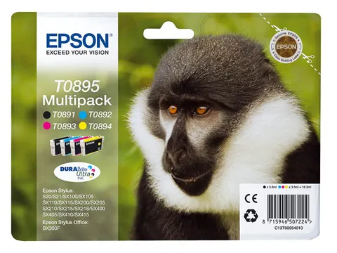 Inktcartridge Epson T089540 Multi-pak Zwart/Kleur