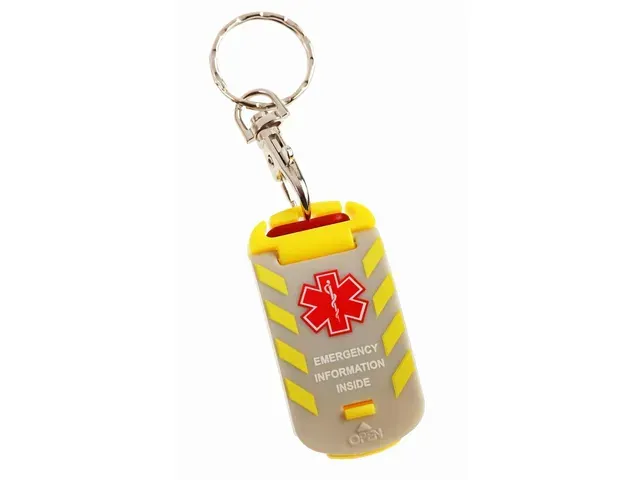 Relexim WSID05 Vital ID tag sleutelhanger geel/rood