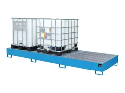 opvangbak,v. 3xIBC,opvangvol. 1000l,HxBxD 340x3850x1300mm,m. rooster