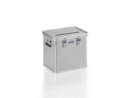 stembus,HxLxB 398x457x370mm,50l,wand aluminium aluminium-zilver