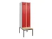 locker met bank,voor scheiding van kleding,HxBxD 2120x600x815mm,2vak