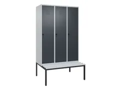 locker voor scheiding van kleding,HxBxD 2120x1200x815mm,3vak