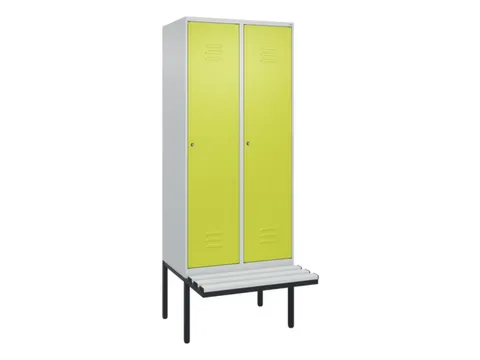 armoire vestiaire noir et blanc HxlxP 2120x800x815mm 2compart.