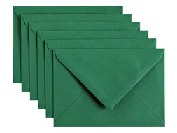 Envelop Papicolor C6 114x162mm dennengroen pak à 6 stuks