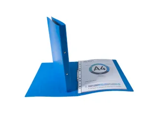Ringmap glanskarton A4 2R 15mm blauw - 1
