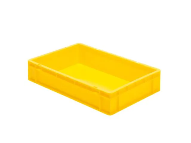 Euronorm-stapelbak 22l 120x600x400mm Wanden/bodem Gesloten Geel