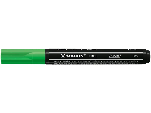Acrylmarker STABILO Free Acrylic T300 bladgroen 2-3mm