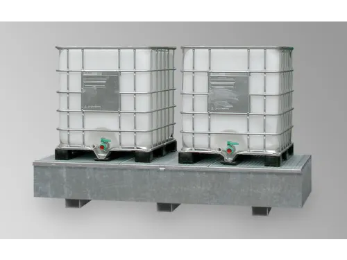 Opvangbak 2x Ibc Opvangvol. 1000l Staal 485x 2680x 1300mm Verzinkt