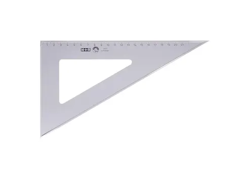 Triangle M+R 60 g 32 cm en plastique gris fumé