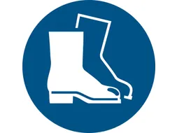 Pictogram bordje Djois Veiligheidsschoenen verplicht Ø200mm blauw