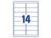 Etiket Avery J8163-100 99.1x38.1mm Inkjet Wit 1400 Stuks