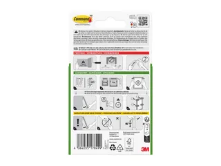 Bevestigingsstrip Command klik vast smal 5,4kg wit - 5