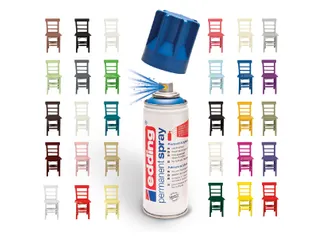Verfspuitbus edding 5200 permanent spray glossy diepzwart - 3