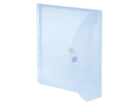 Foldersys Enveloptas Velcro Sluiting A4 Geperforeerd 11-gaats Blauw