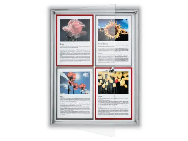 Vitrine d'affichage Intérieur Fond magnétique 4xA4