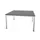 Vergadertafel 74x140x140cm 4voeten Buis Aluzilver Ms-donkergrijs