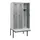 locker met bank,HxBxD 1950x900x815mm,3vak,vak B 300mm,draaigrendel