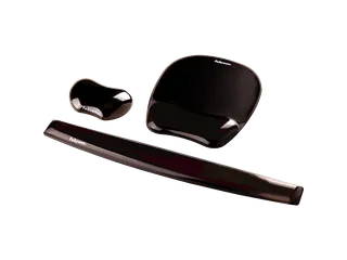 Muismat met polssteun Fellowes Crystals gel transparant zwart - 5