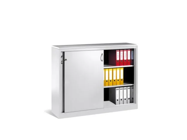 schuifdeurkast,RAL 7035,HxBxD 1200x1200x500mm,afdekplaat RAL7035