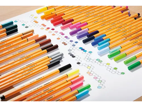 Fineliner STABILO point 88/85 fijn papaya