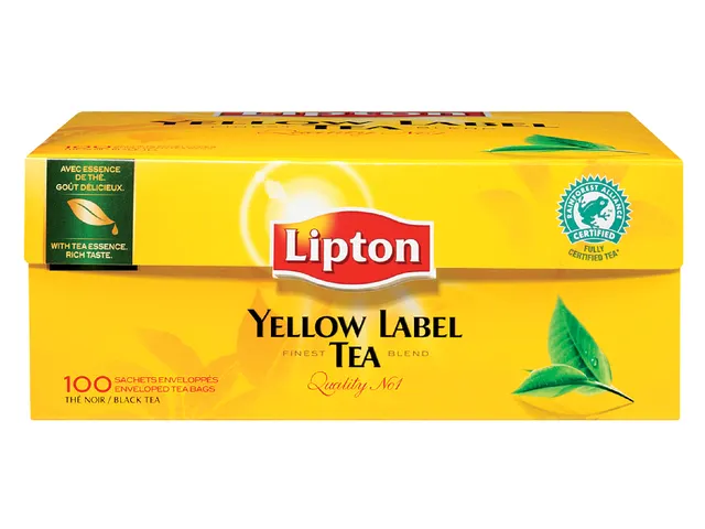 Thee Lipton yellow label met envelop 100x1.5gr