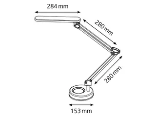 Bureaulamp Hansa led 4 stars zwart - 2