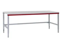paktafel,HxBxD 690-960x2000x800mm,blad lichtgrijs,4voeten van staal