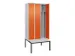 locker voor scheiding van kleding,HxBxD 2120x900x815mm,3vak