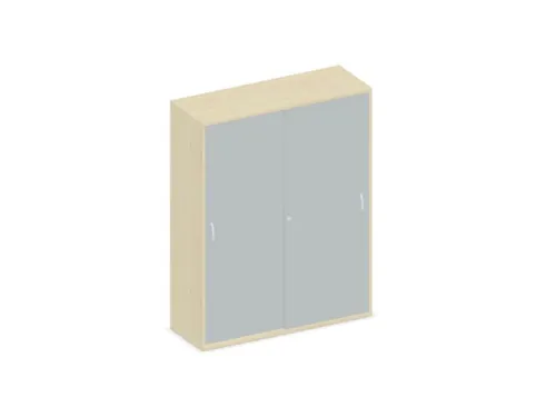 Schuifdeurkast 1540x1200x430mm Romp Esdoorn Decor Front Lichtgrijs