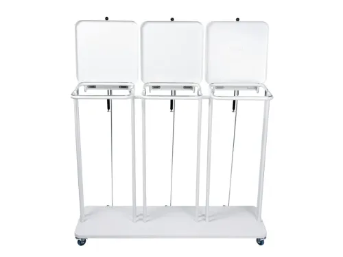 Afvalbak Combo met deksel 3x60 liter wit Saekko Boy