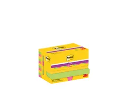 Memoblok Post-it 622 Super Sticky 47,6x47,6mm Carnival 12 stuks