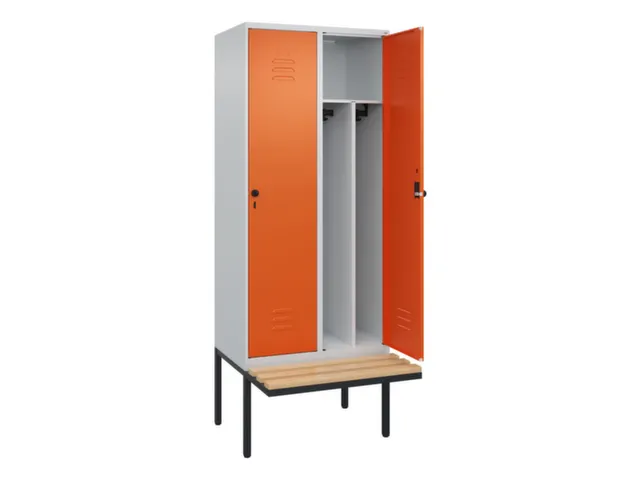 locker voor scheiding van kleding,HxBxD 2120x800x815mm,2vak