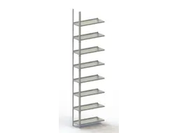 Schroefstelling Aanbouwveld 2500x752x304mm 8legborden Ral7035 95kg