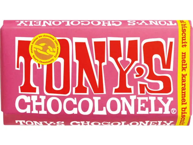 Chocolade Tony's Chocolonely Melk karamel biscuit 180gr