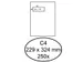 Envelop Hermes C4 229x324mm Venster Links 40x110mm Gegomd