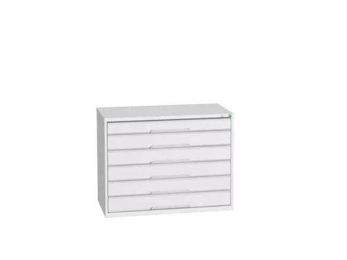 ladekast HxBxD 800x1050x550mm 6laden romp RAL7035 front RAL7035