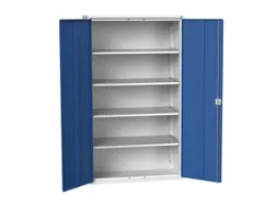 universele kast,HxBxD 2000x1300x550mm,4xStalen bodem,draaigrendelslot